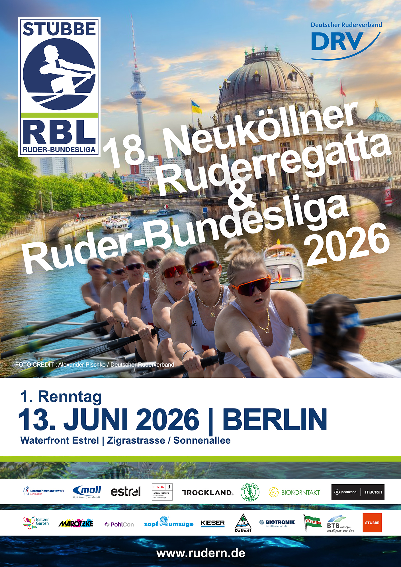 Dabei sein und anfeuern! 18. Ruderregatta Neuköllner Unternehmen am 13. Juni 2026